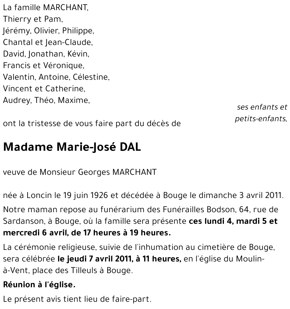 Marie-José DAL