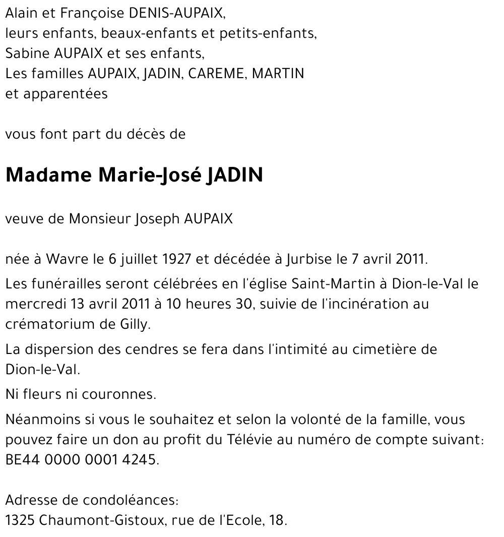 Marie-José JADIN