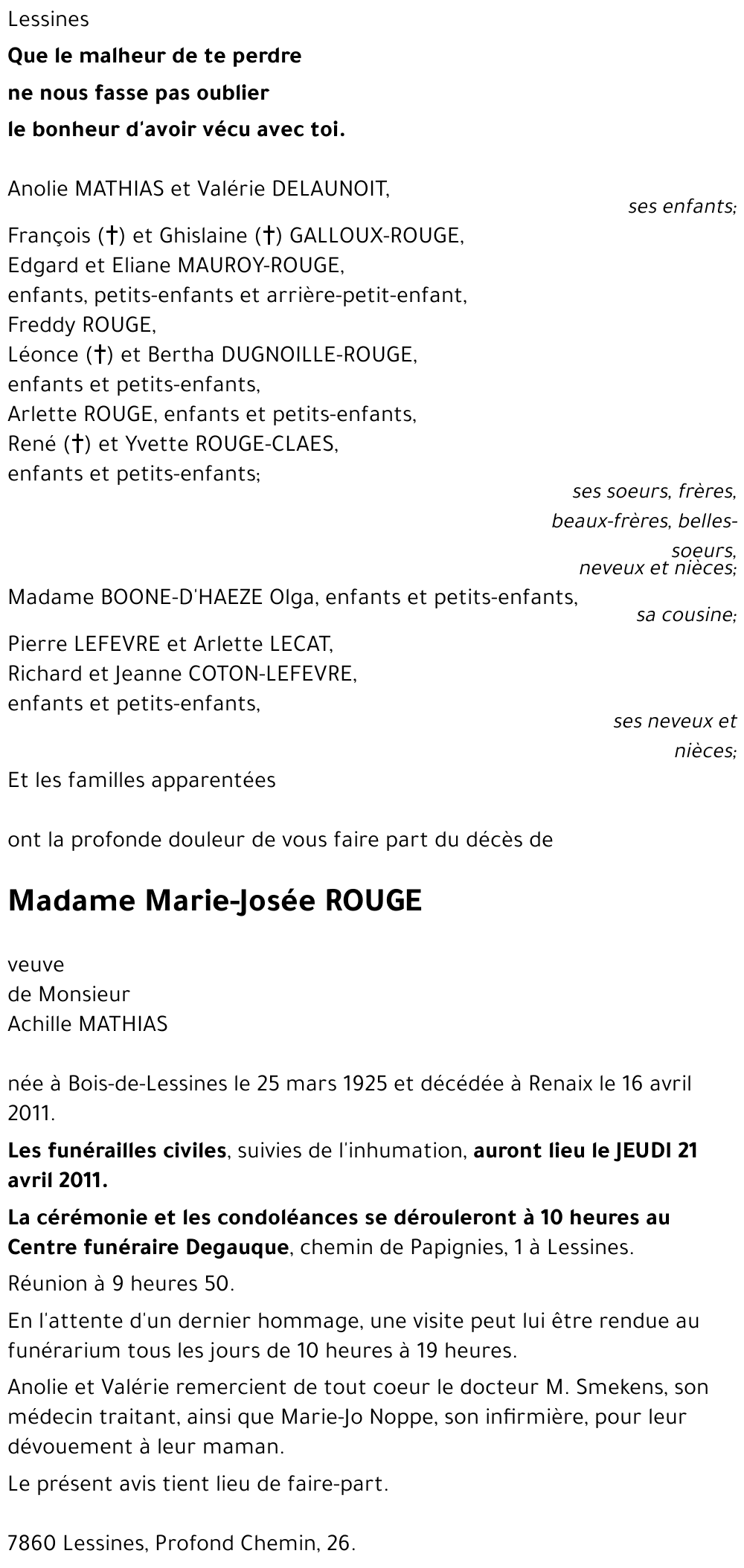 Marie-Josée ROUGE