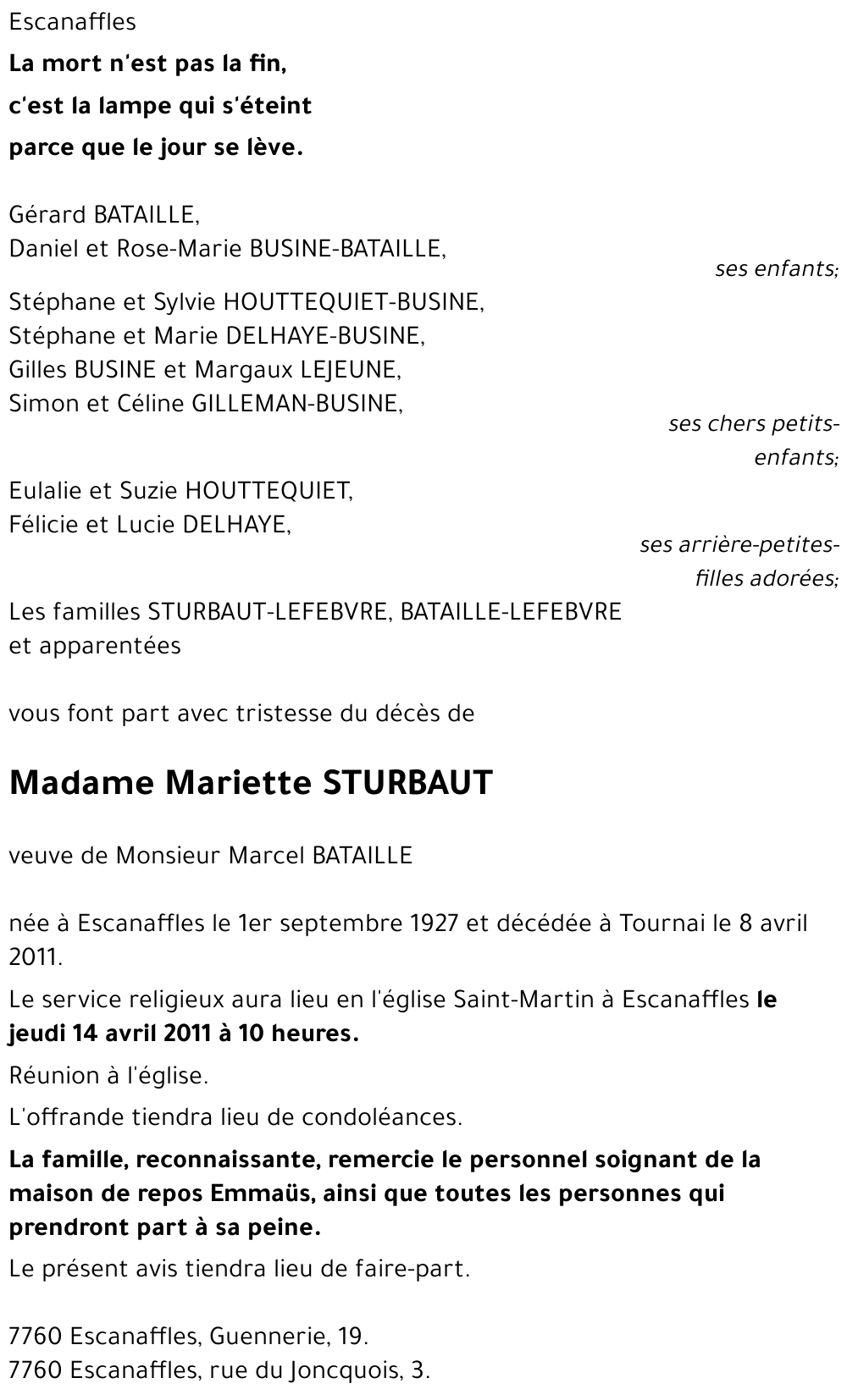 Mariette STURBAUT