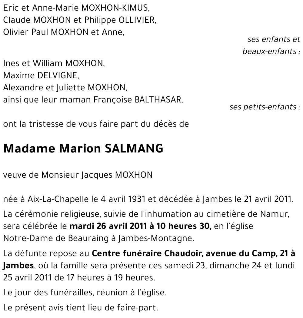 Marion SALMANG