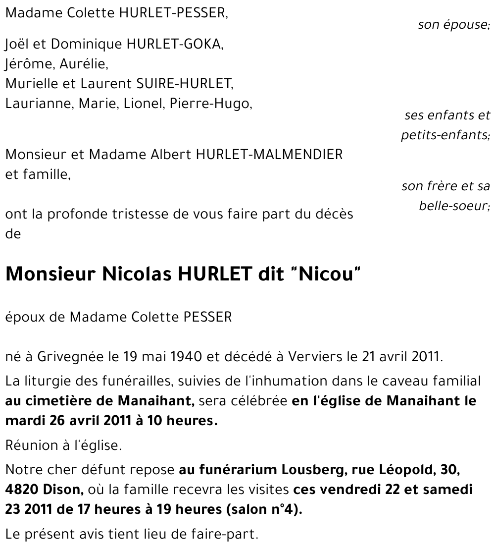 Nicolas dit 