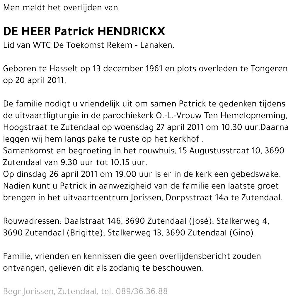 Patrick Hendrickx