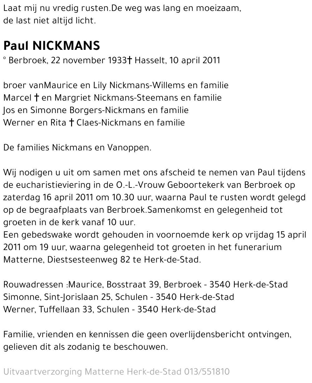 Paul Nickmans