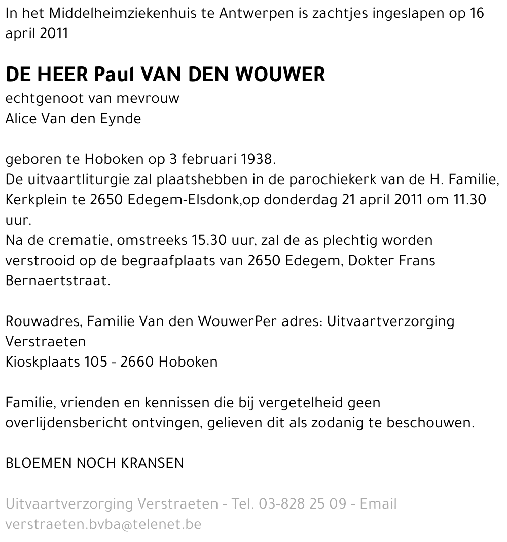 Paule Van den Wouwer