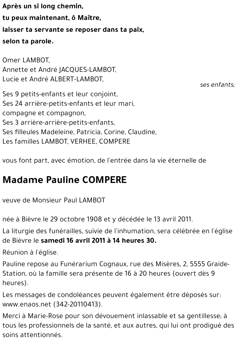 Pauline COMPERE