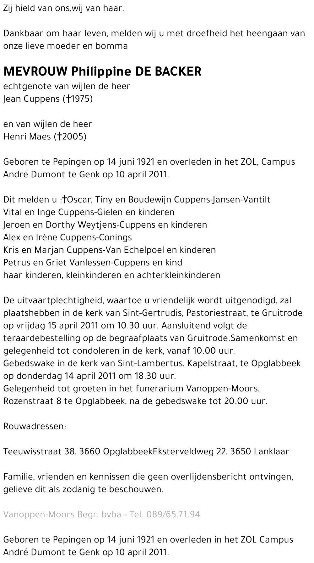 Philippine De Backer