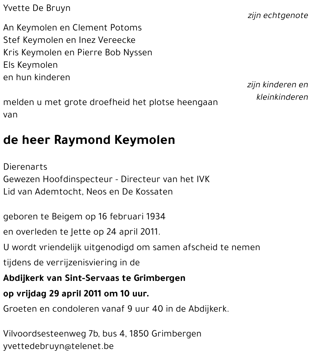 Raymond KEYMOLEN