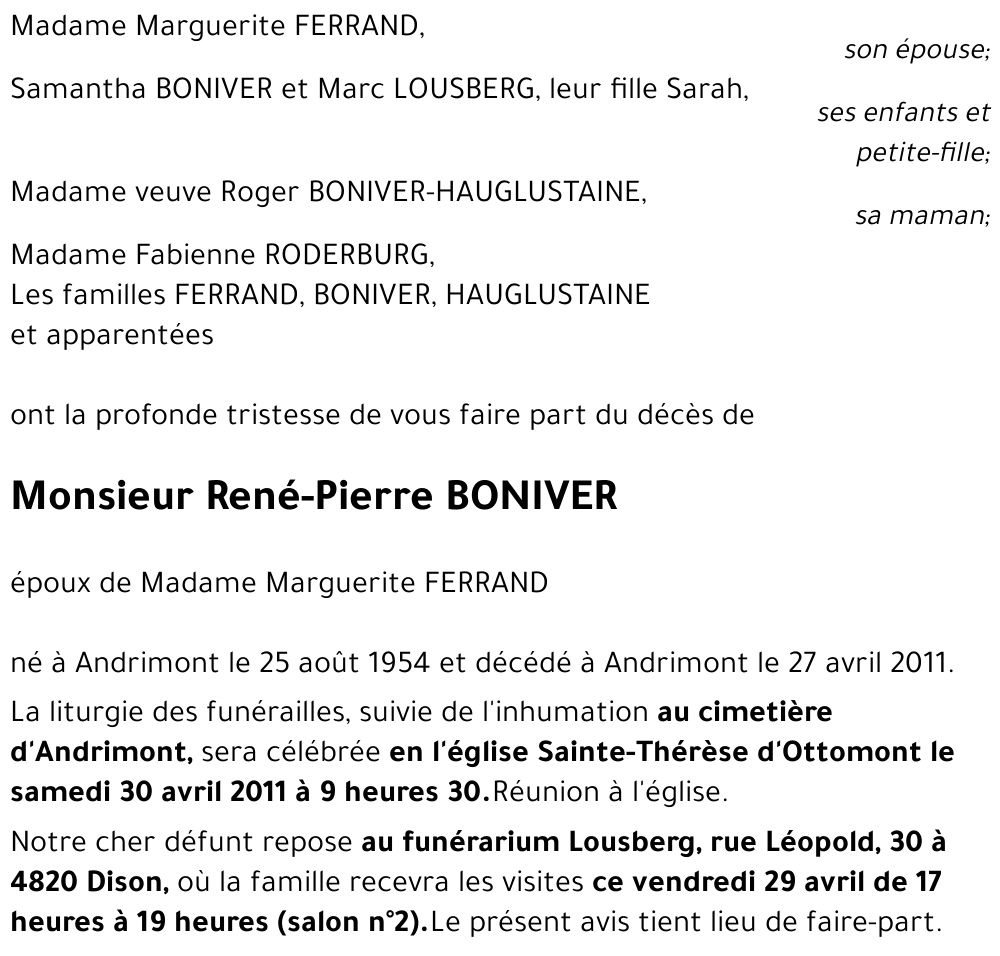 René-Pierre BONIVER