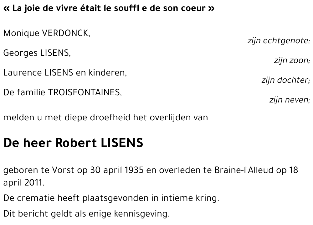 Robert LISENS