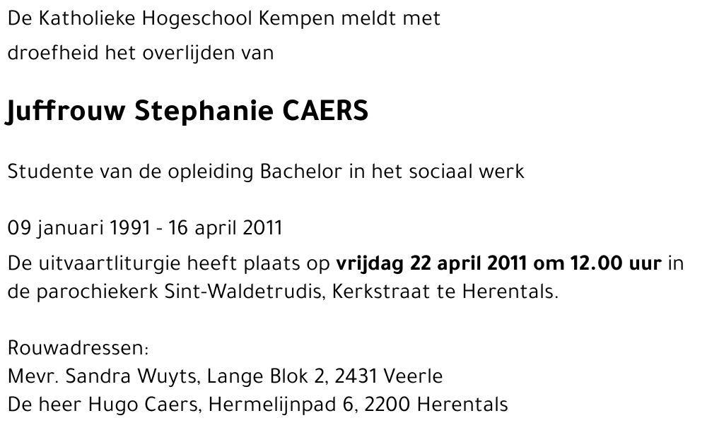 Stephanie CAERS