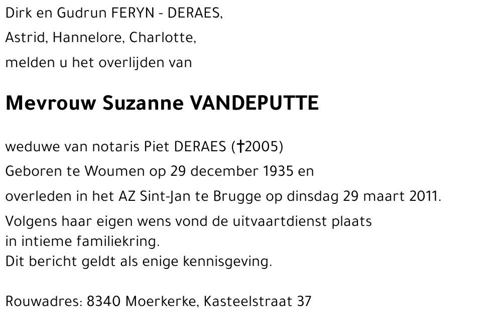 Suzanne VANDEPUTTE