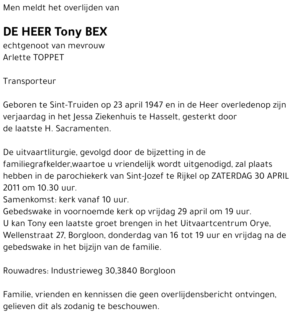 Tony Bex