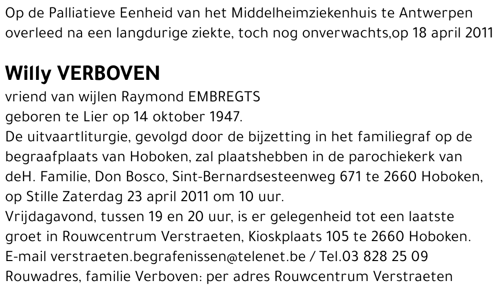 Verboven Willy