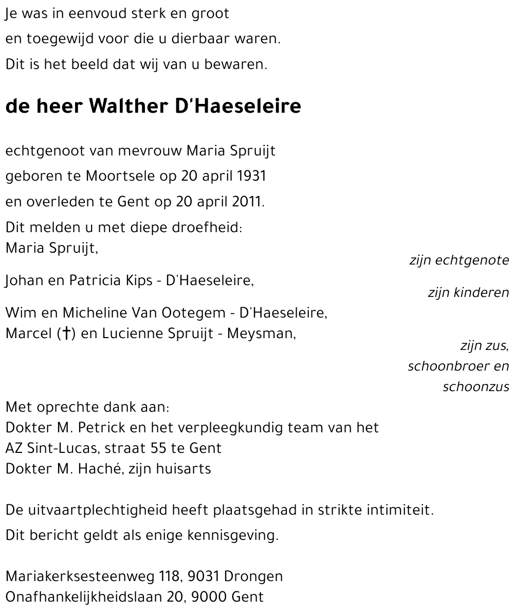 Walther D'Haeseleire