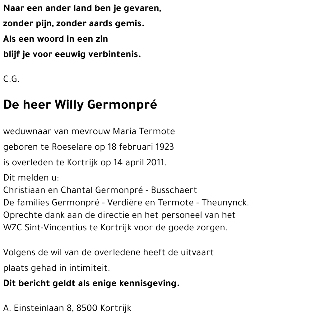 Willy Germonpré