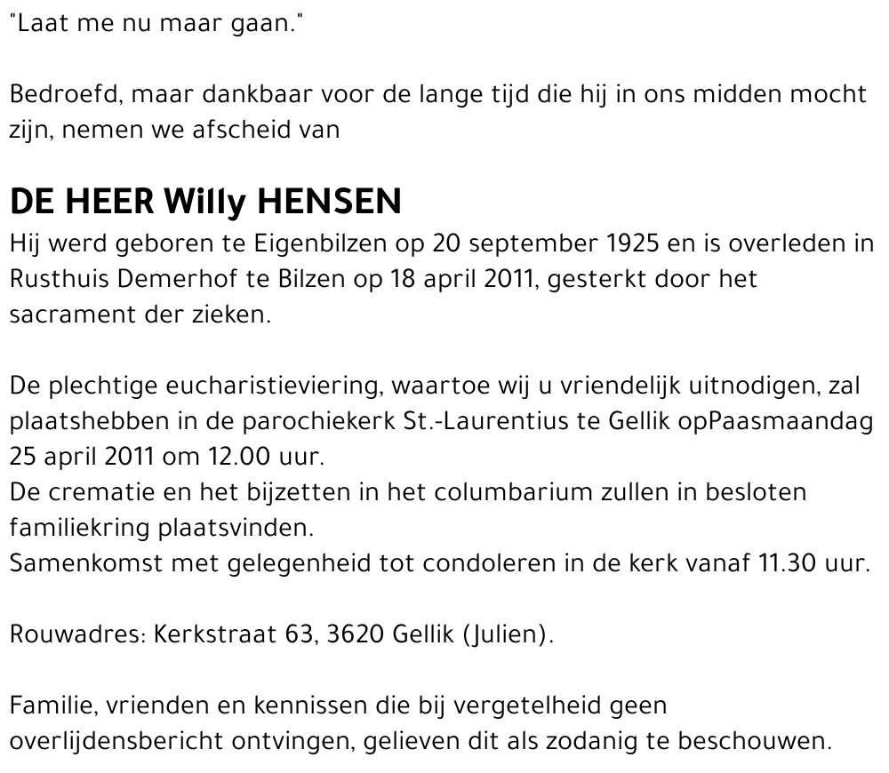 Willy Hensen