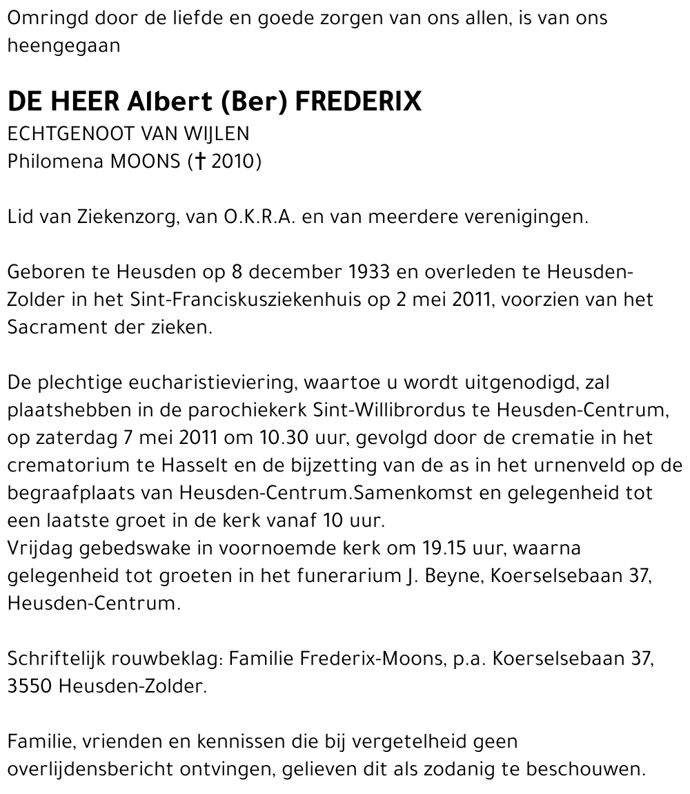 Albert (Ber) Frederix