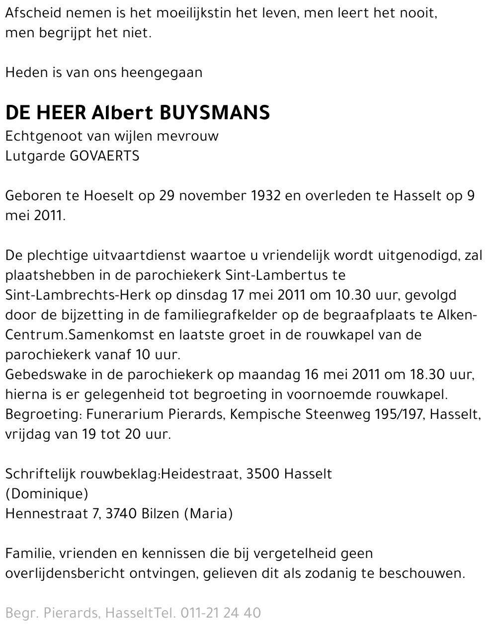 Albert Buysmans