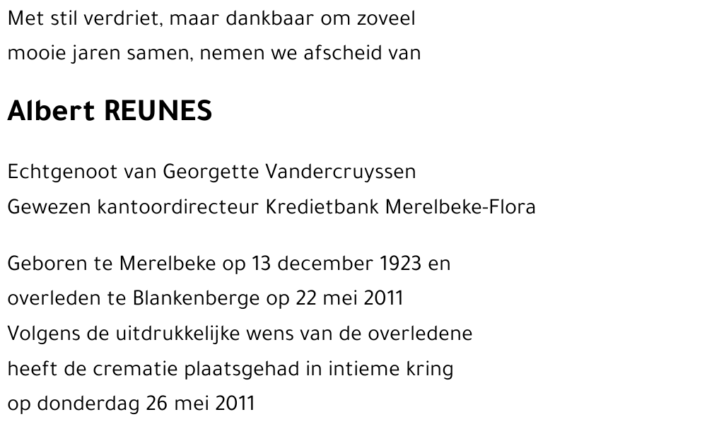 Albert REUNES