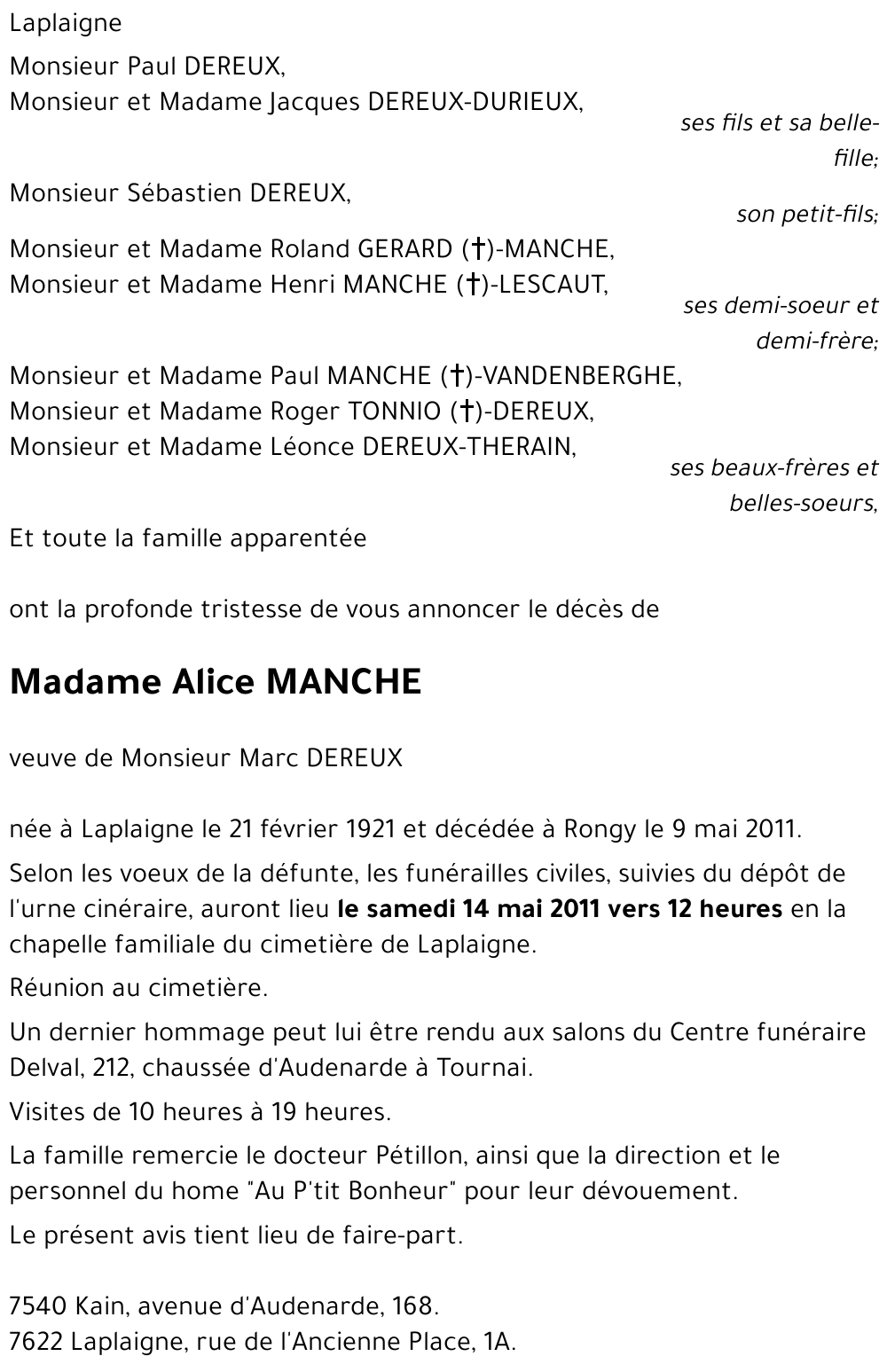 Alice MANCHE