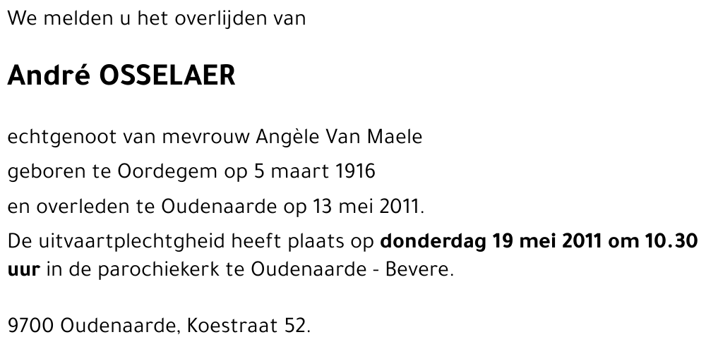 André OSSELAER