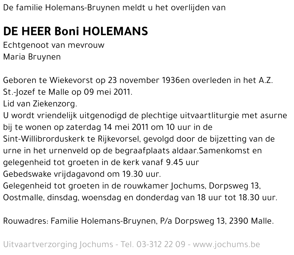 Boni Holemans