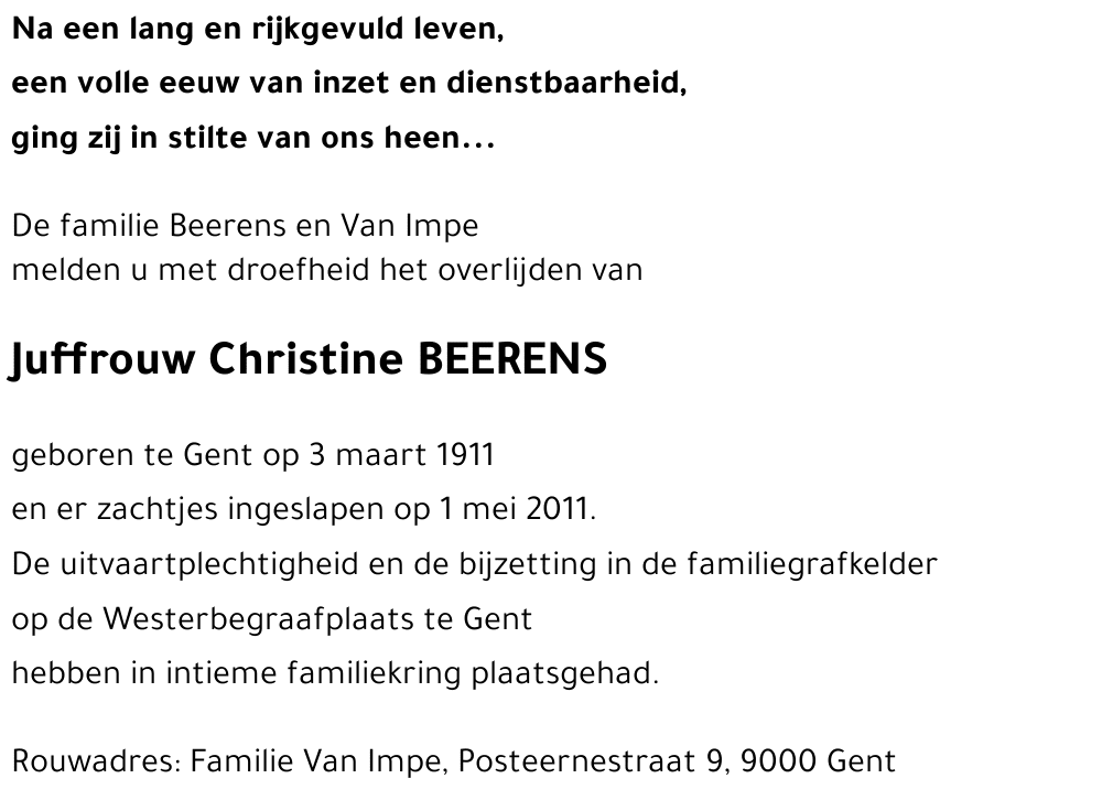 Christine BEERENS