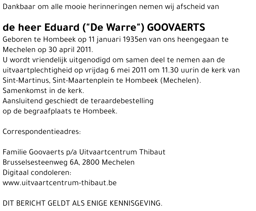 Eduard Goovaerts