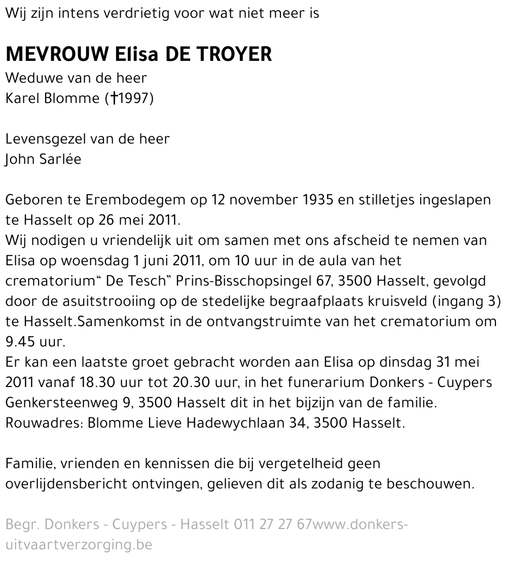 Elisa De Troyer