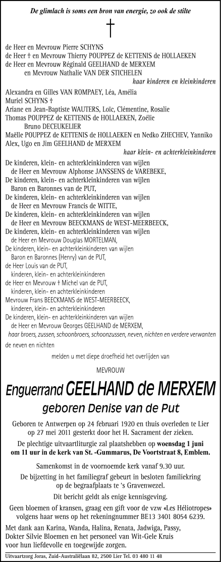 Enguerrand Denise Geelhand de Merxem-Van de Put