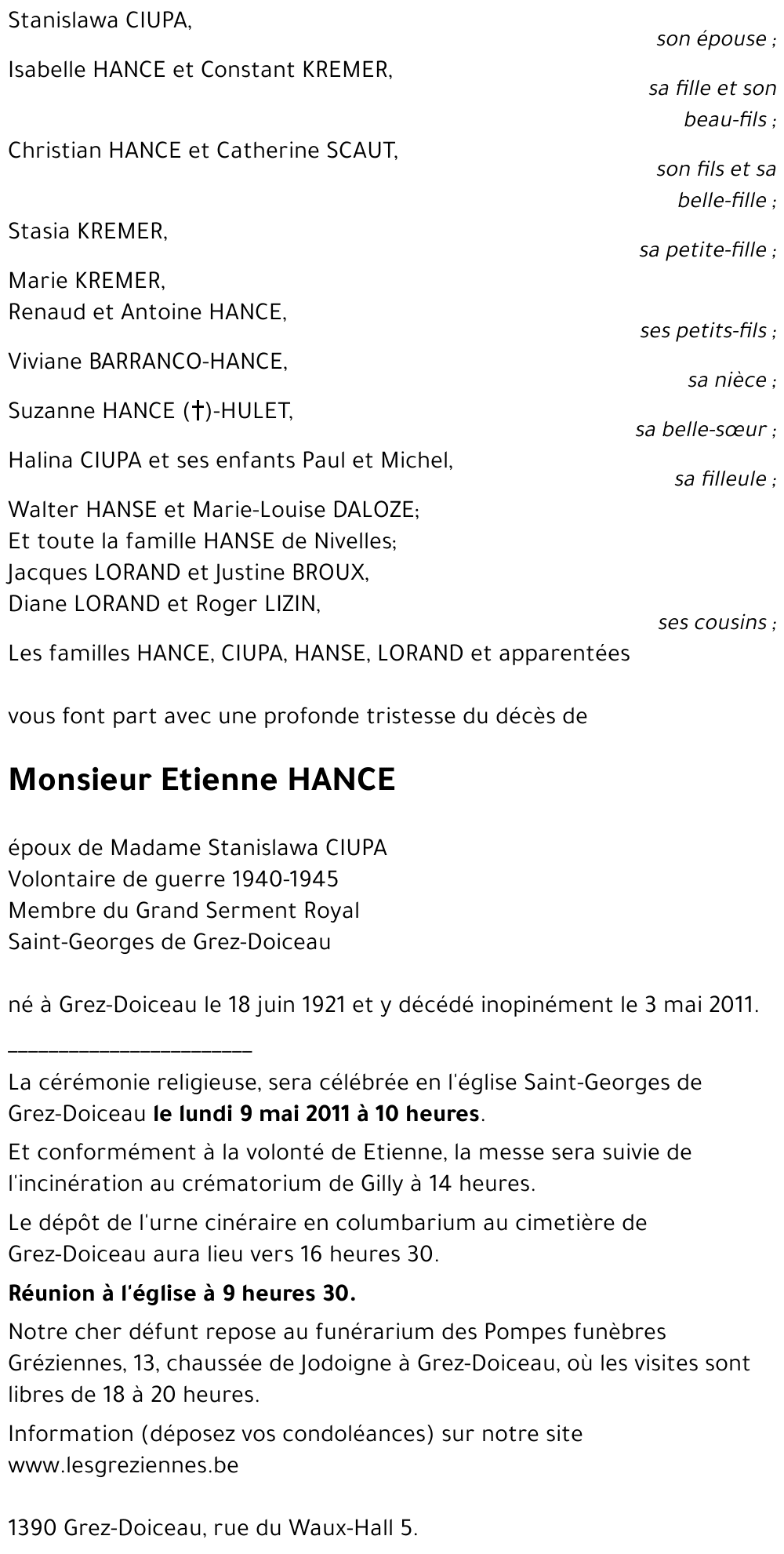 Etienne HANCE