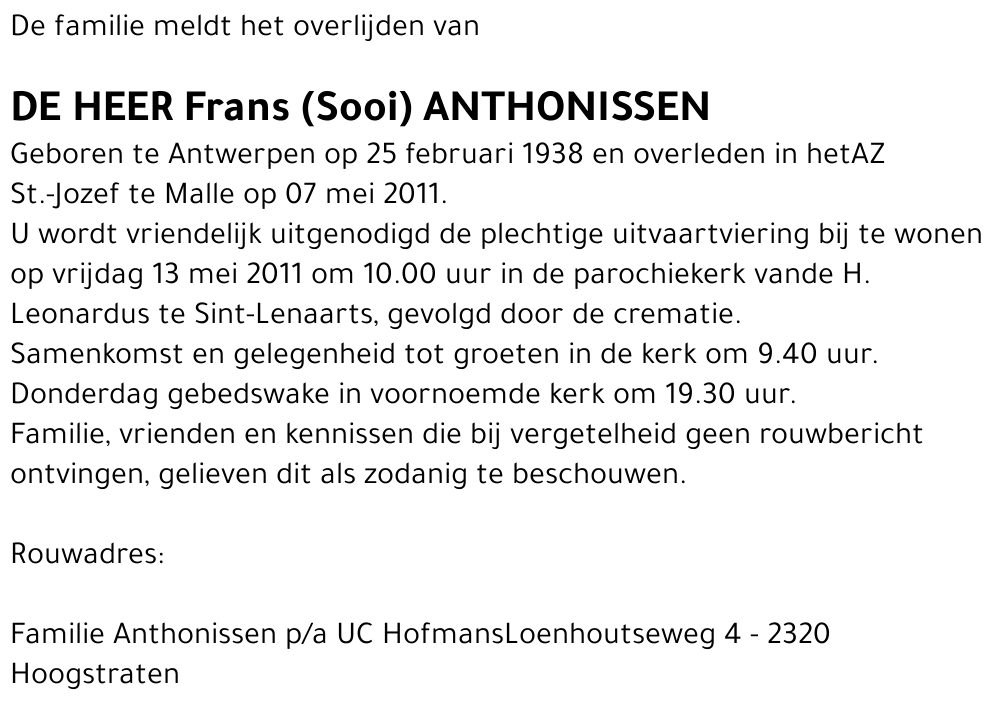 Frans Anthonissen
