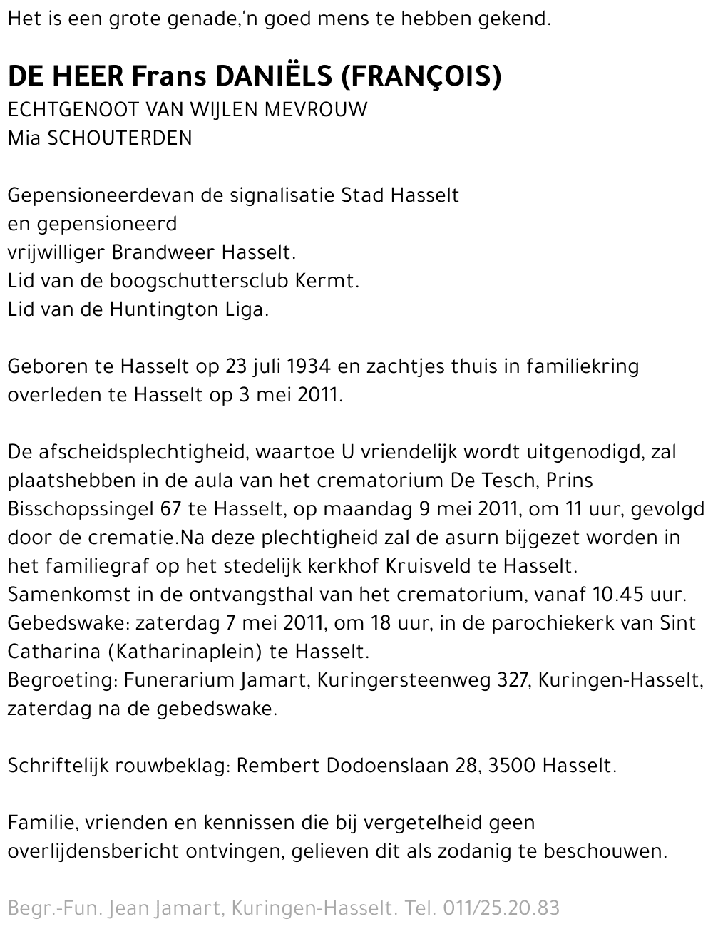 Frans Daniëls (François)