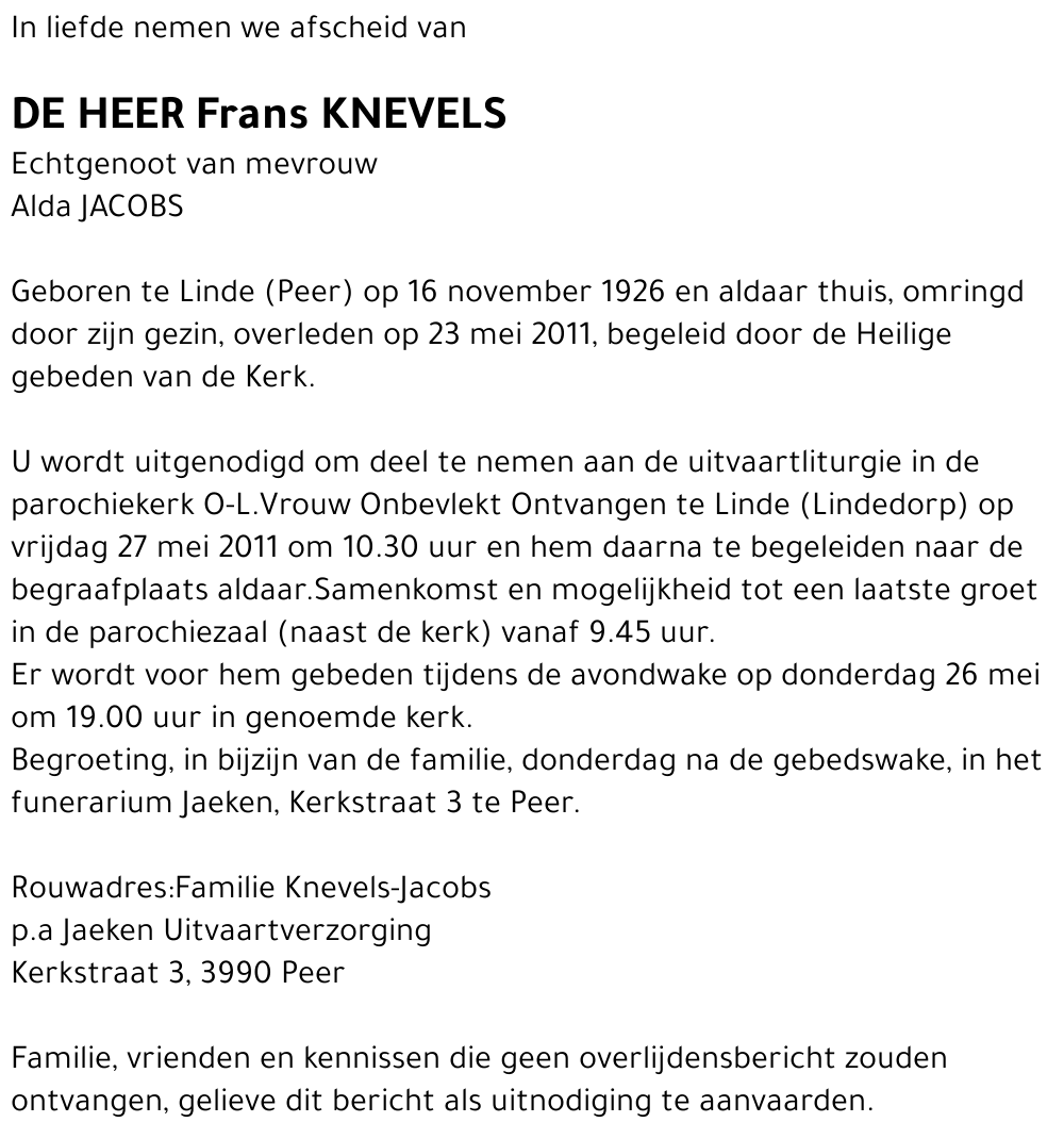 Frans KNEVELS