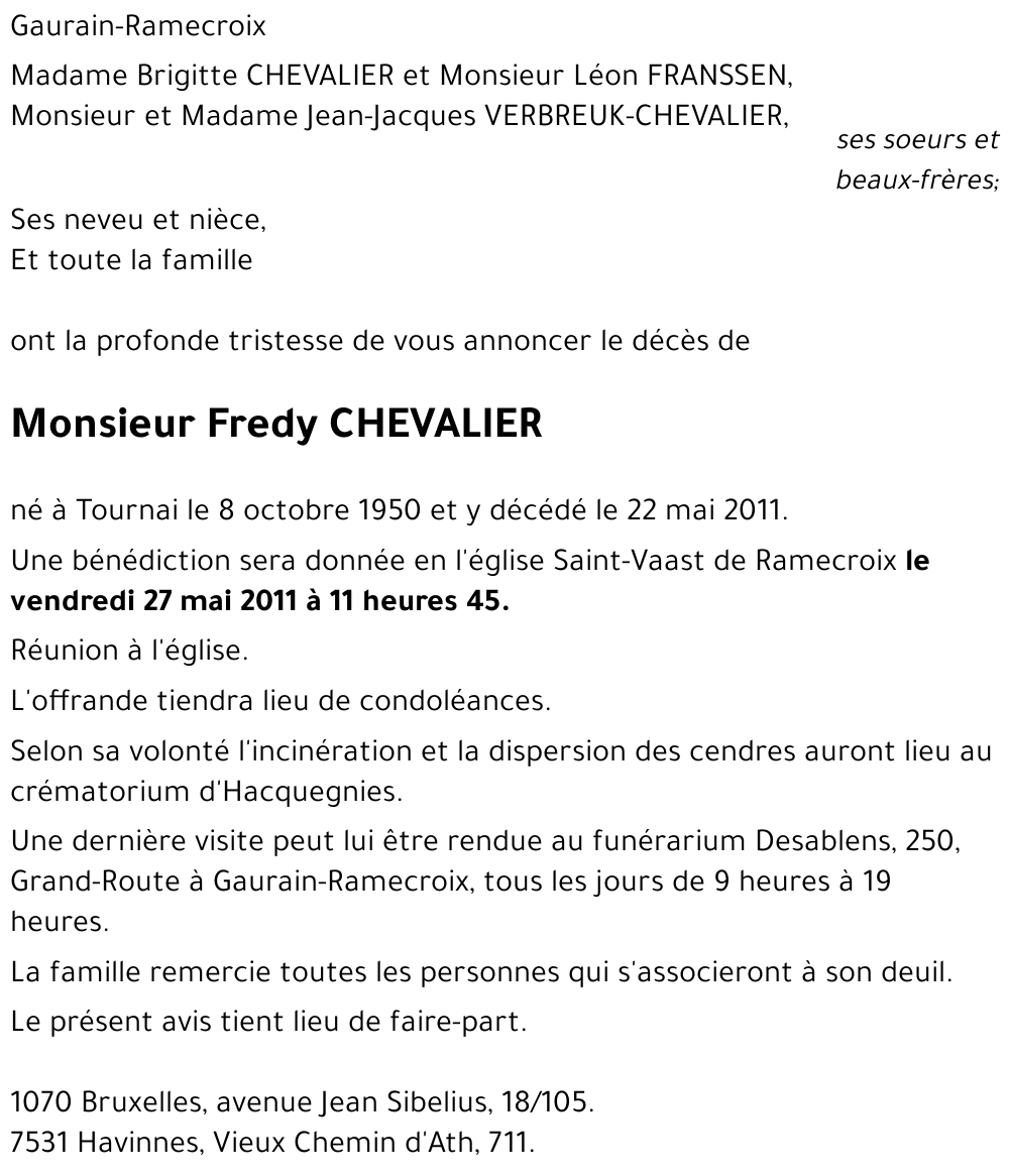 Fredy CHEVALIER