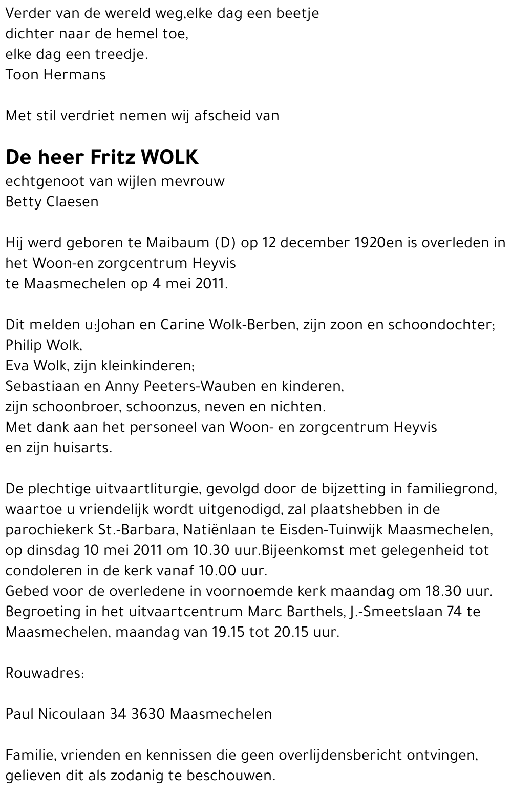 Fritz Wolk