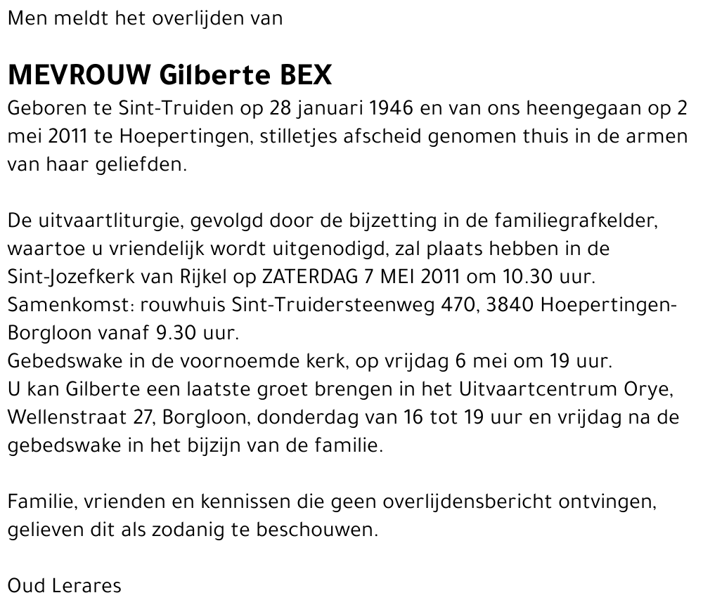 Gilberte Bex