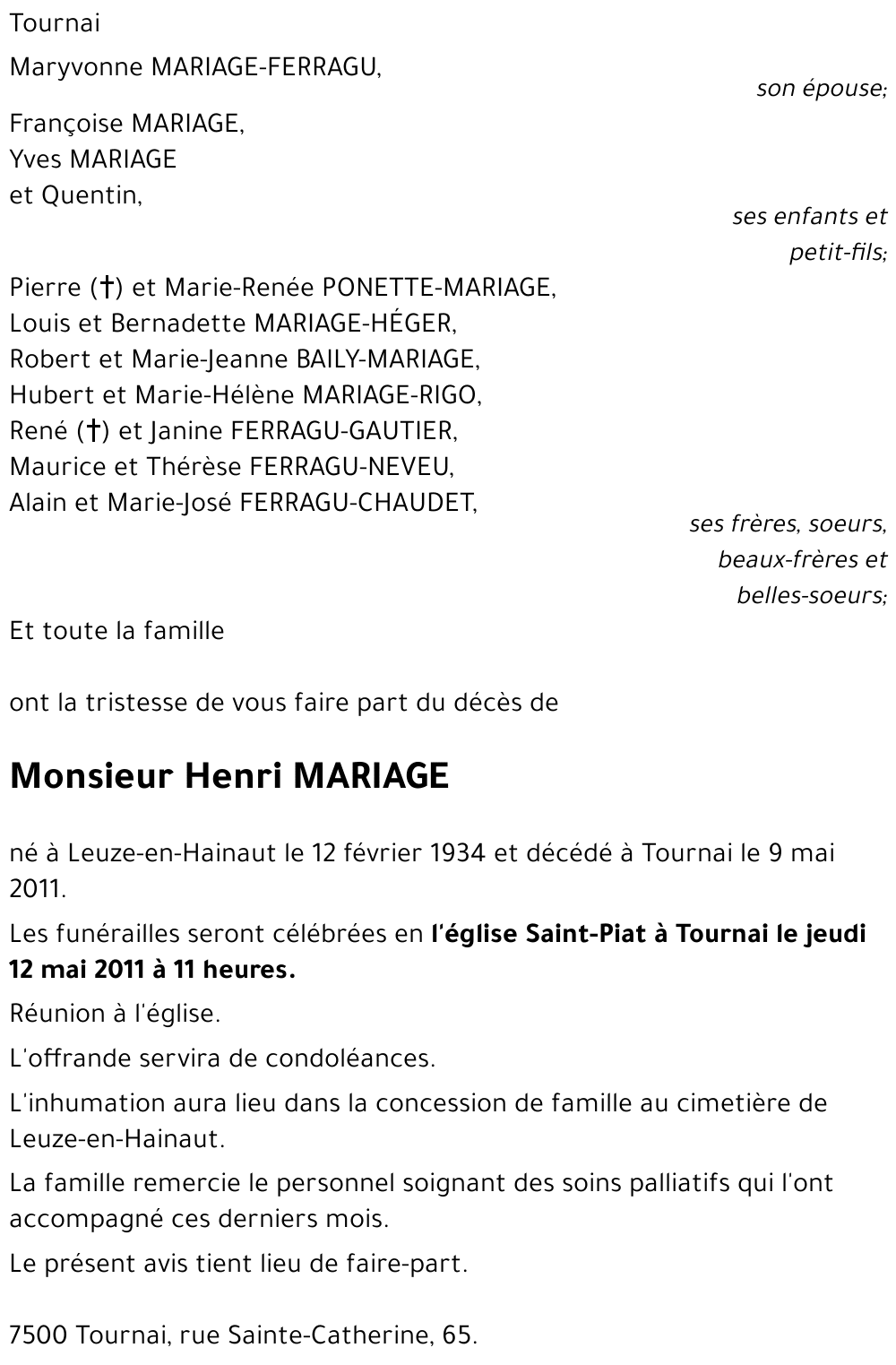 Henri MARIAGE