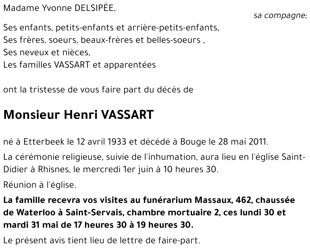 Henri VASSART