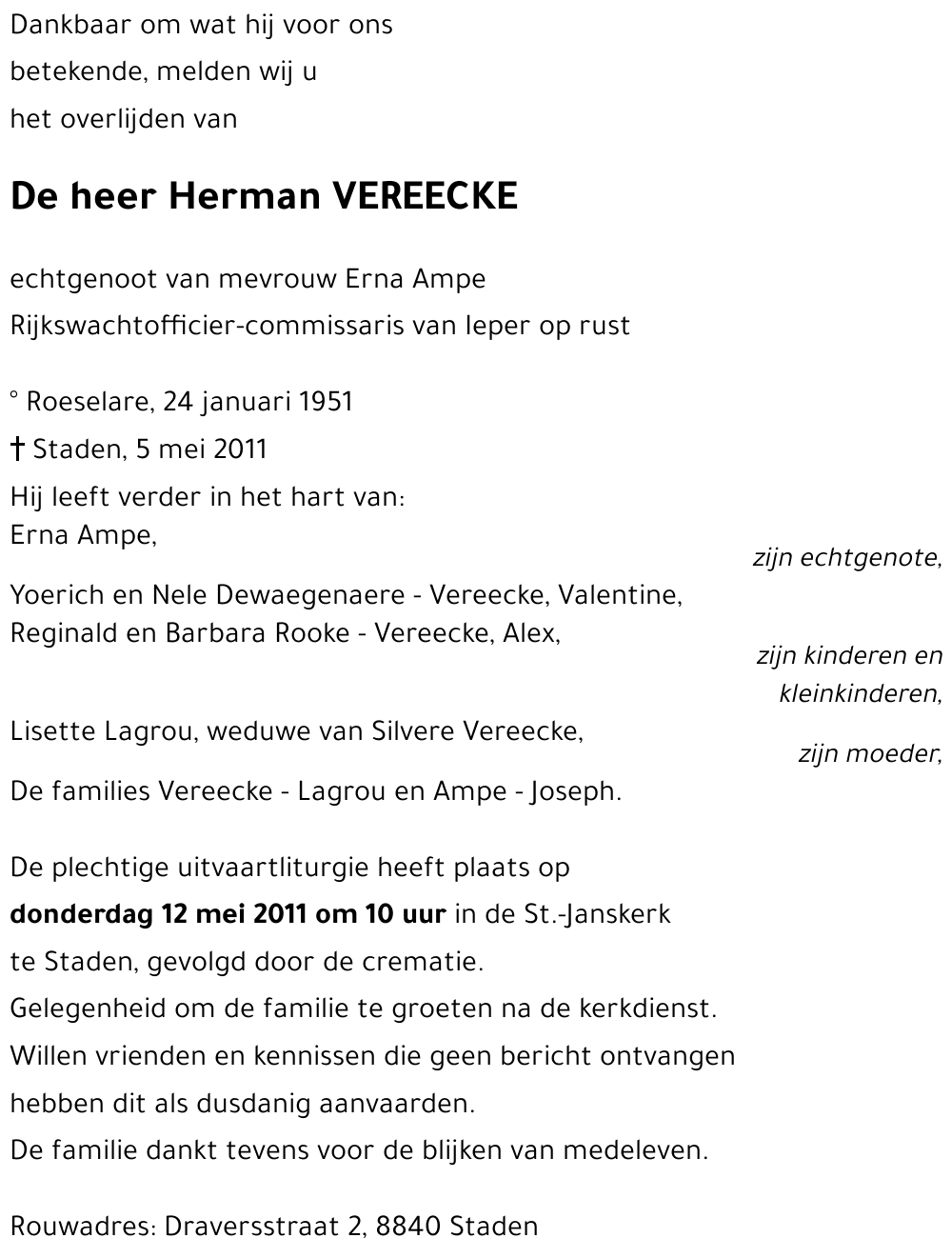Herman VEREECKE