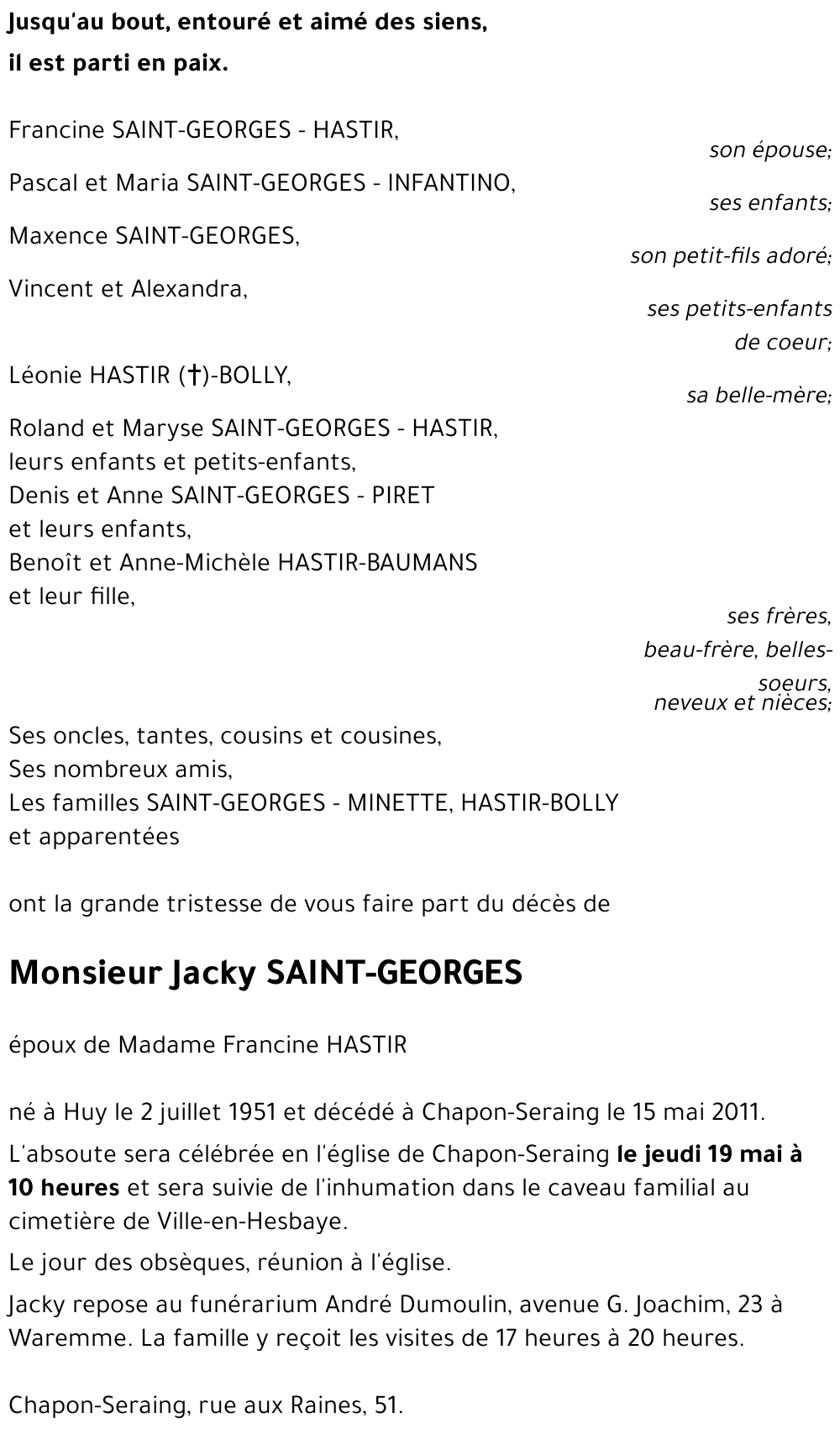 Jacky SAINT-GEORGES