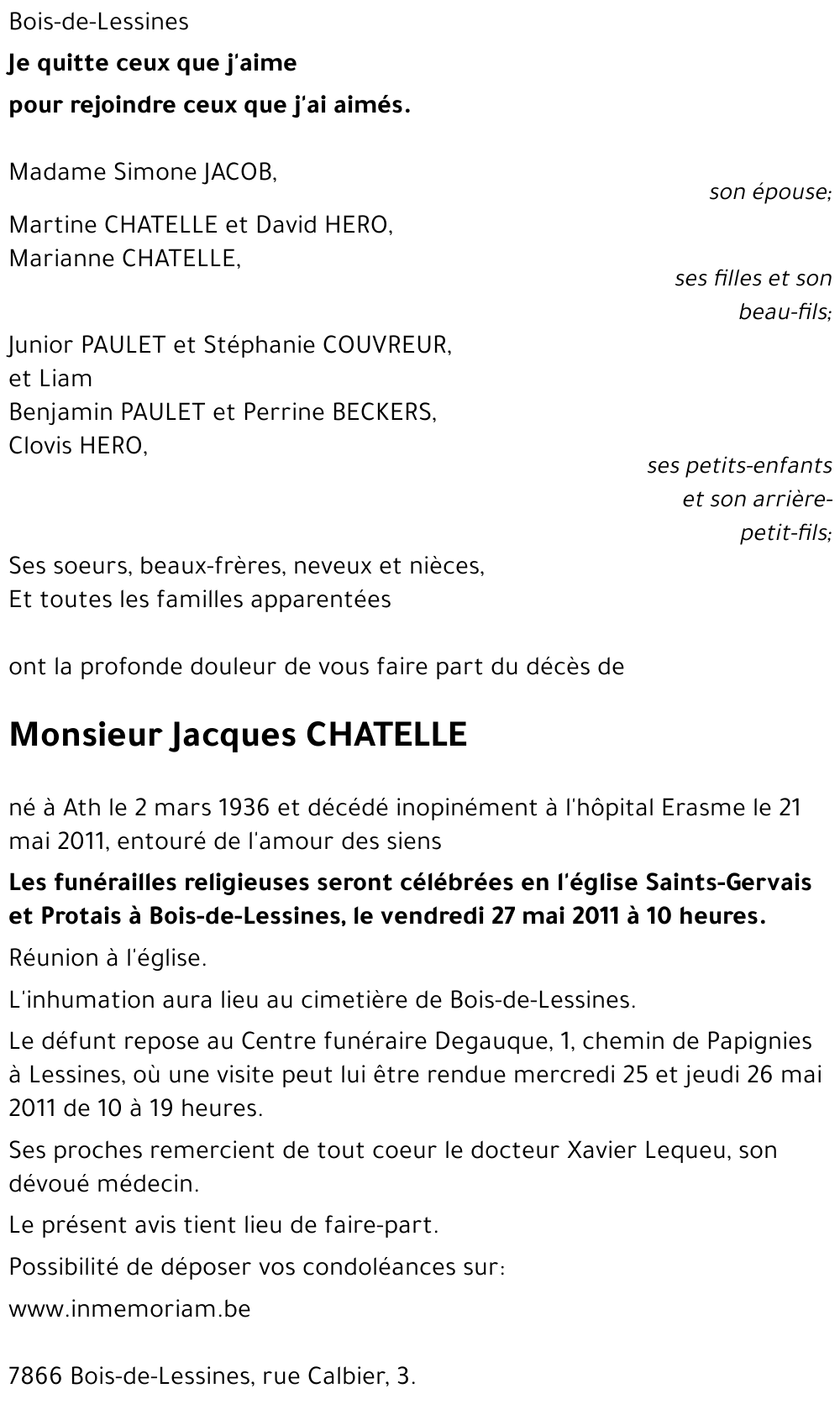Jacques CHATELLE