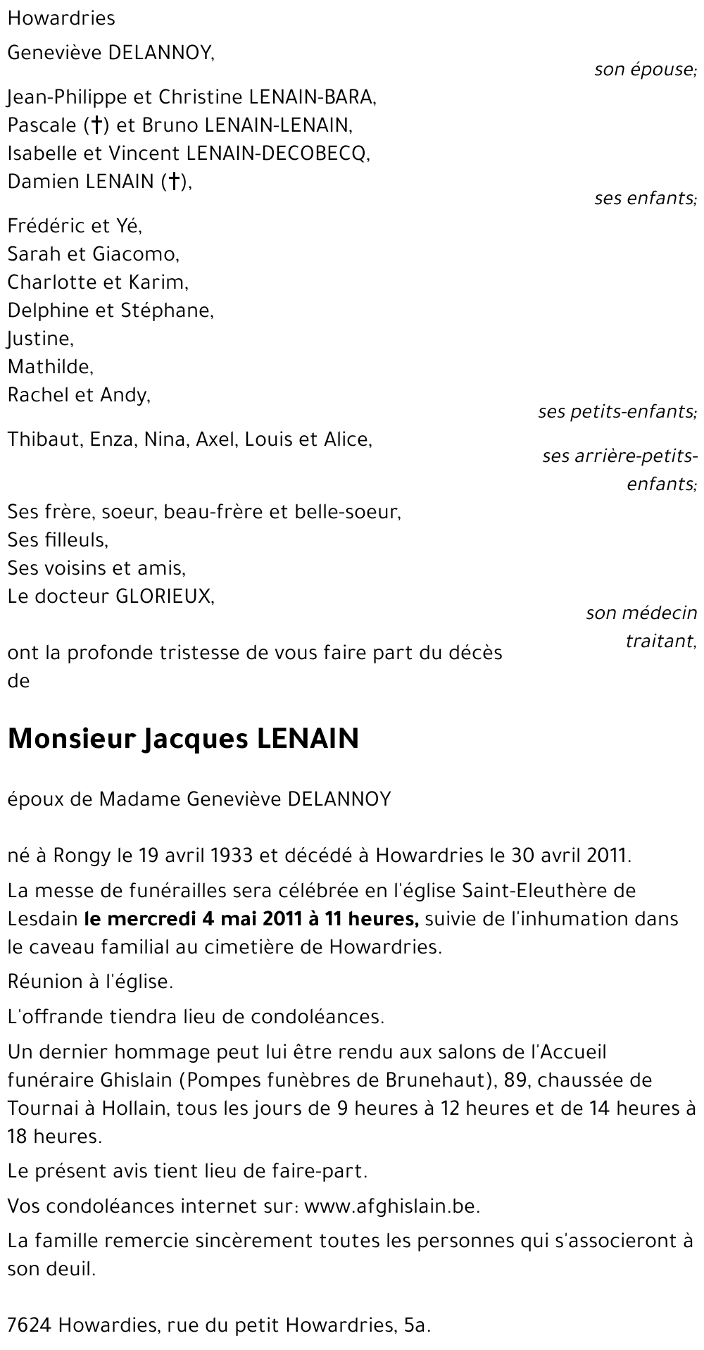 Jacques LENAIN