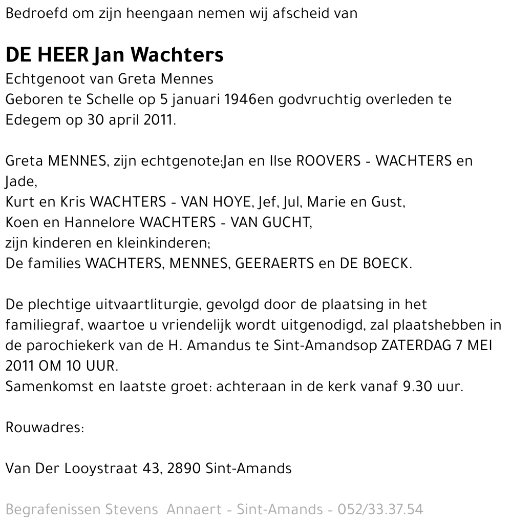 Jan Wachters