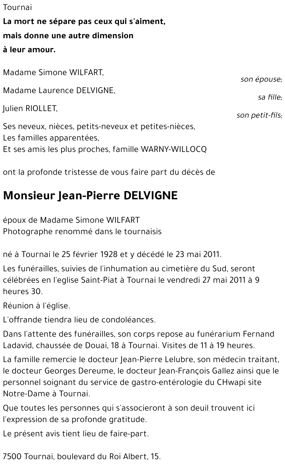 Jean-Pierre DELVIGNE