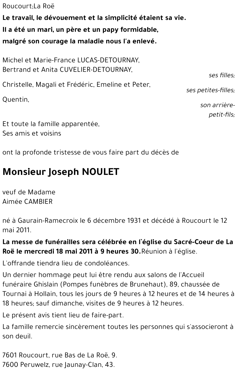 Joseph NOULET