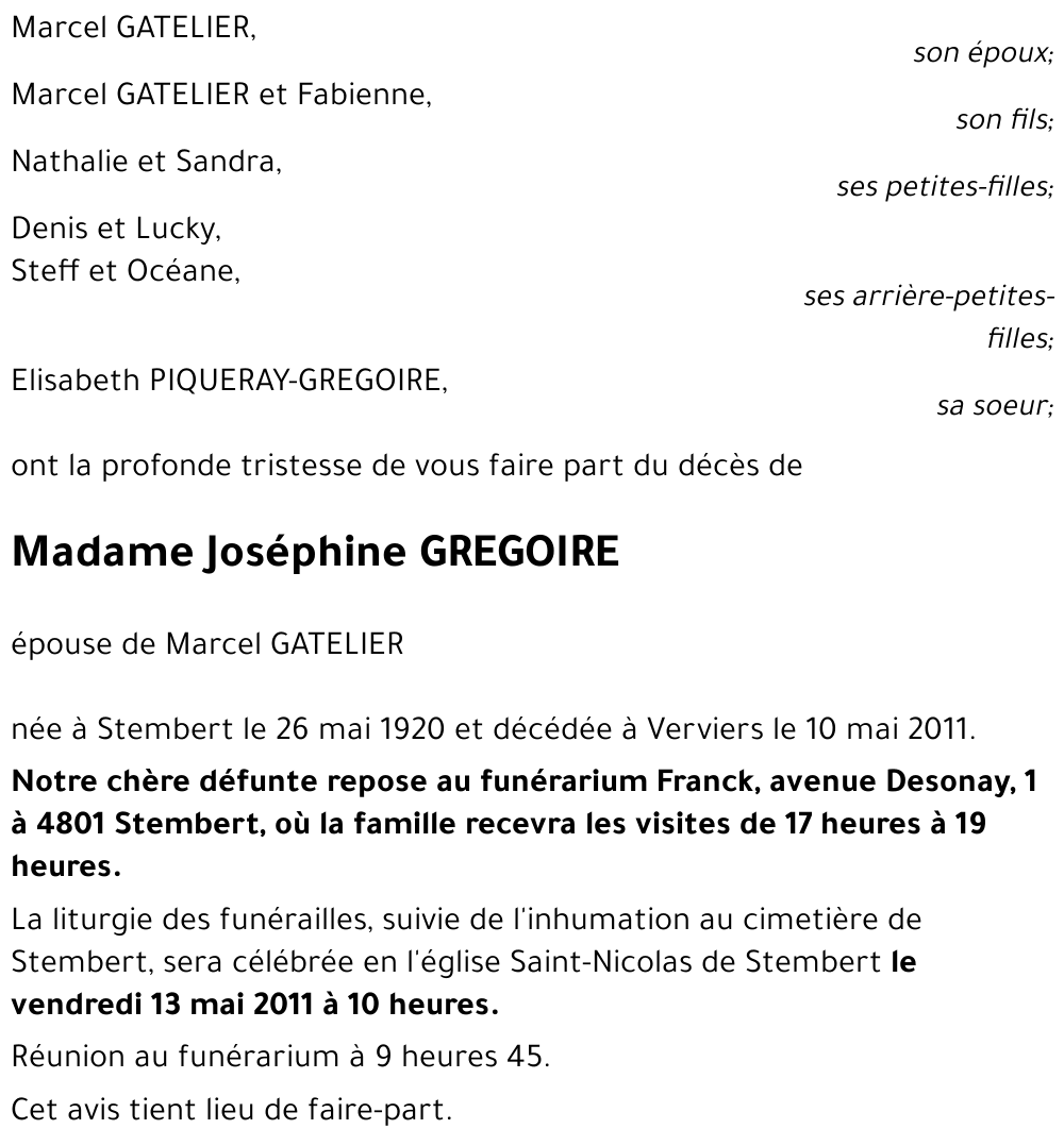 Joséphine GREGOIRE