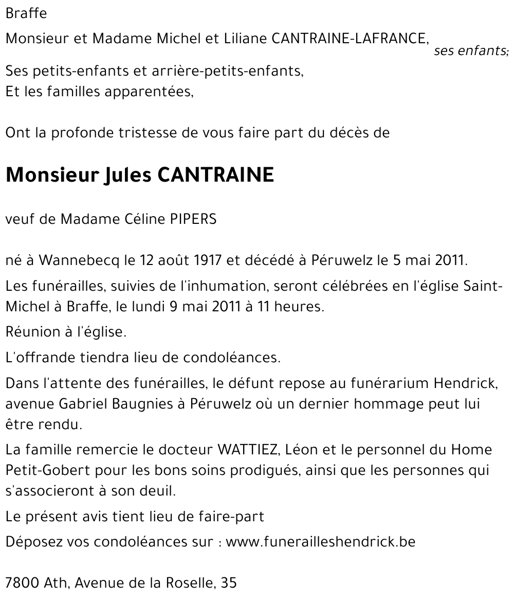 Jules CANTRAINE