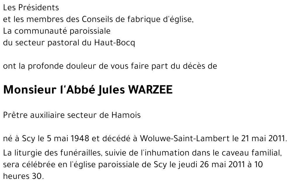 Jules WARZEE